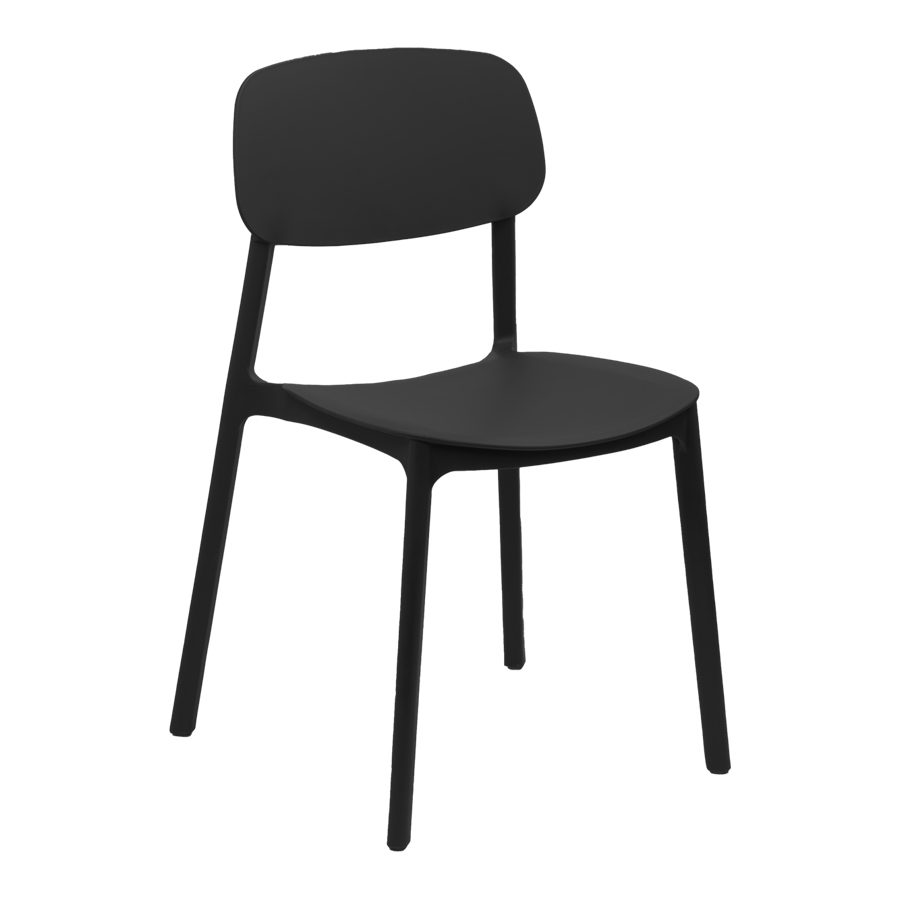 Silla apilable de plástico rígido 