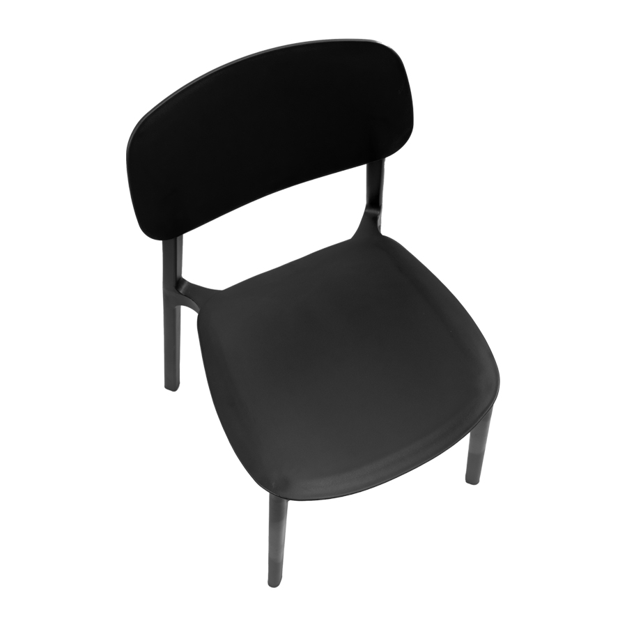 Silla apilable de plástico rígido 