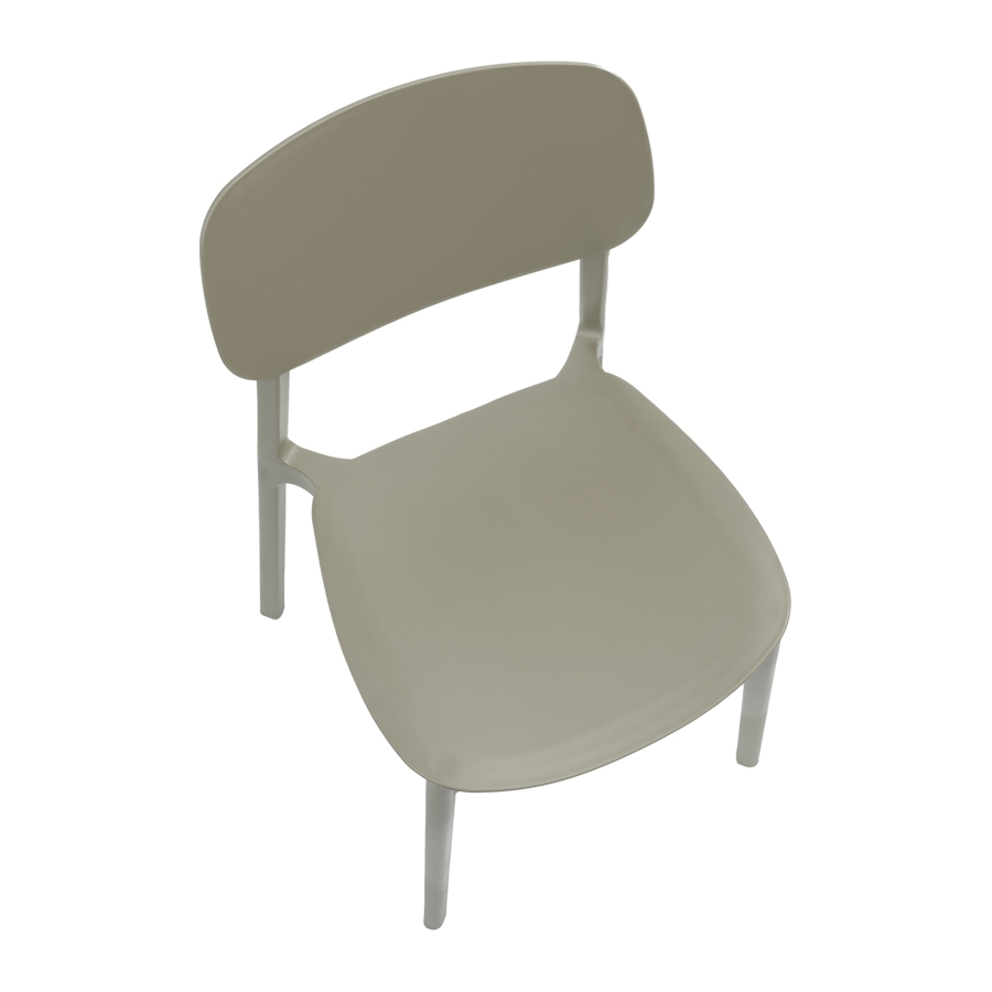 Silla apilable de plástico rígido 